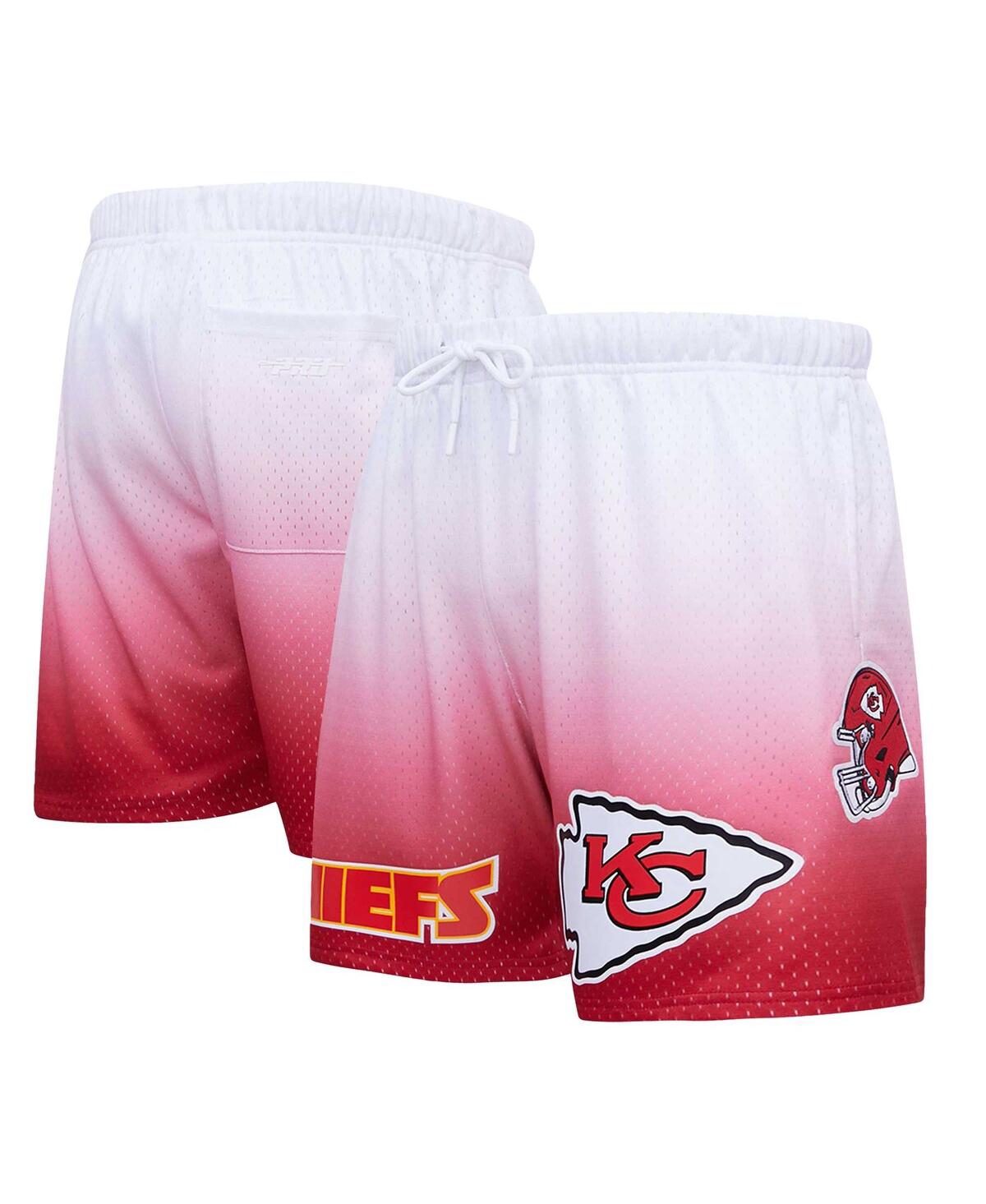 Pro Standard Men's  Red, White Kansas City Chiefs Ombre Mesh Shorts In Red,white