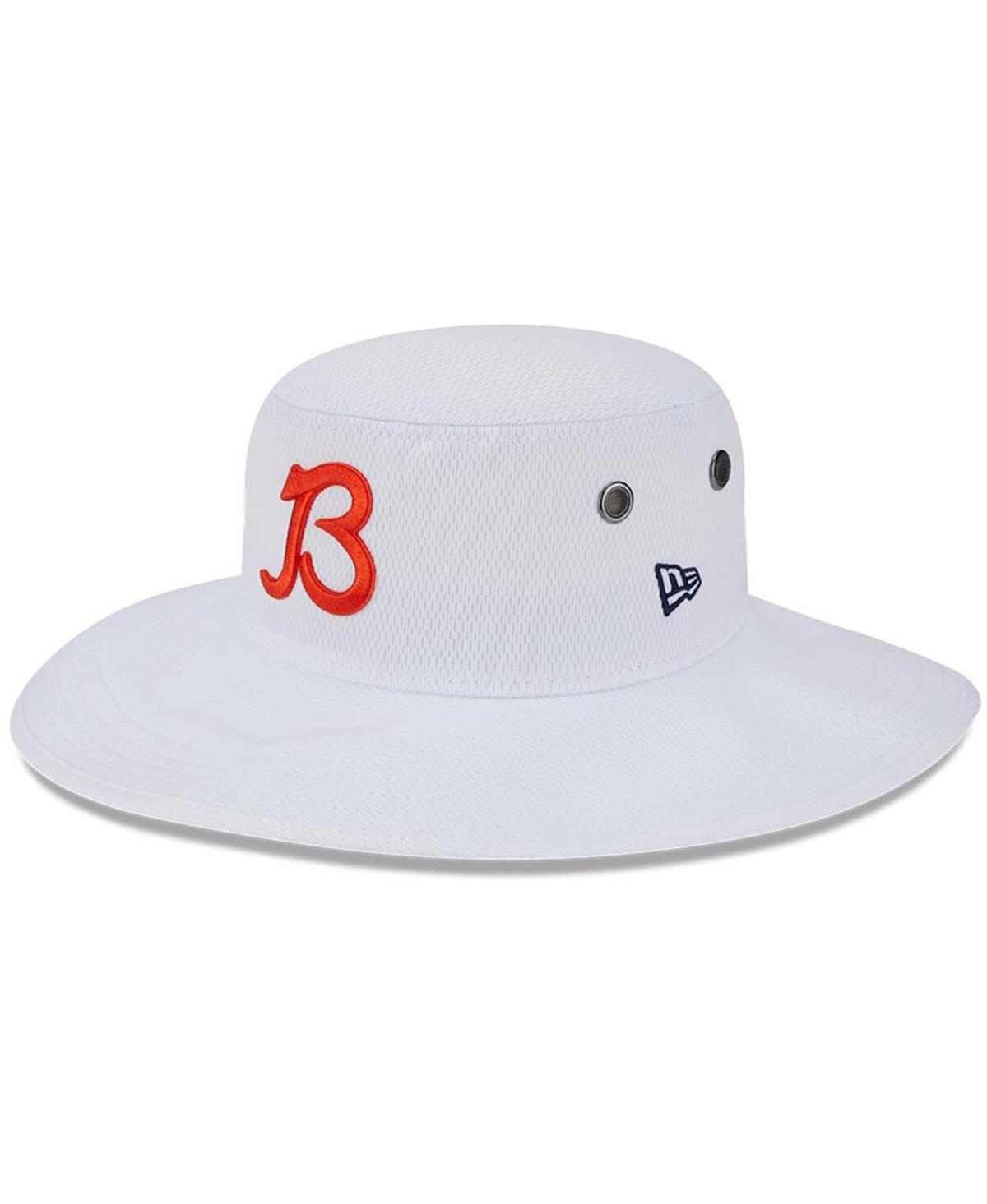 Shop New Era Men's  White Chicago Bears 2023 Nfl Training Camp Secondary Logo Panama Bucket Hat