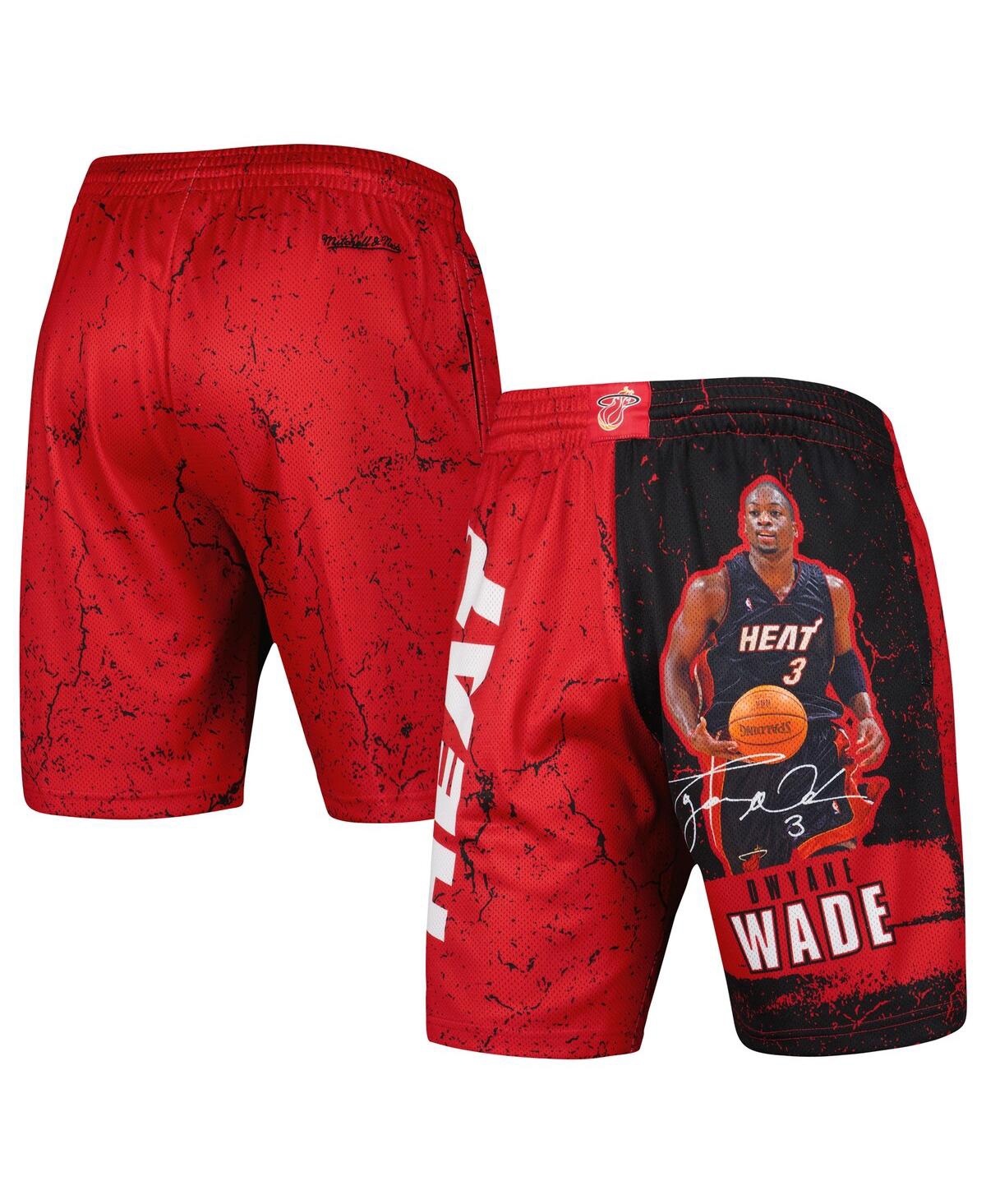 Mitchell & Ness Men's  Dwyane Wade Black Miami Heat Hardwood Classics Player Burst Shorts In Black