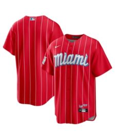 Men's Black Miami Marlins Big & Tall Replica Team Jersey 