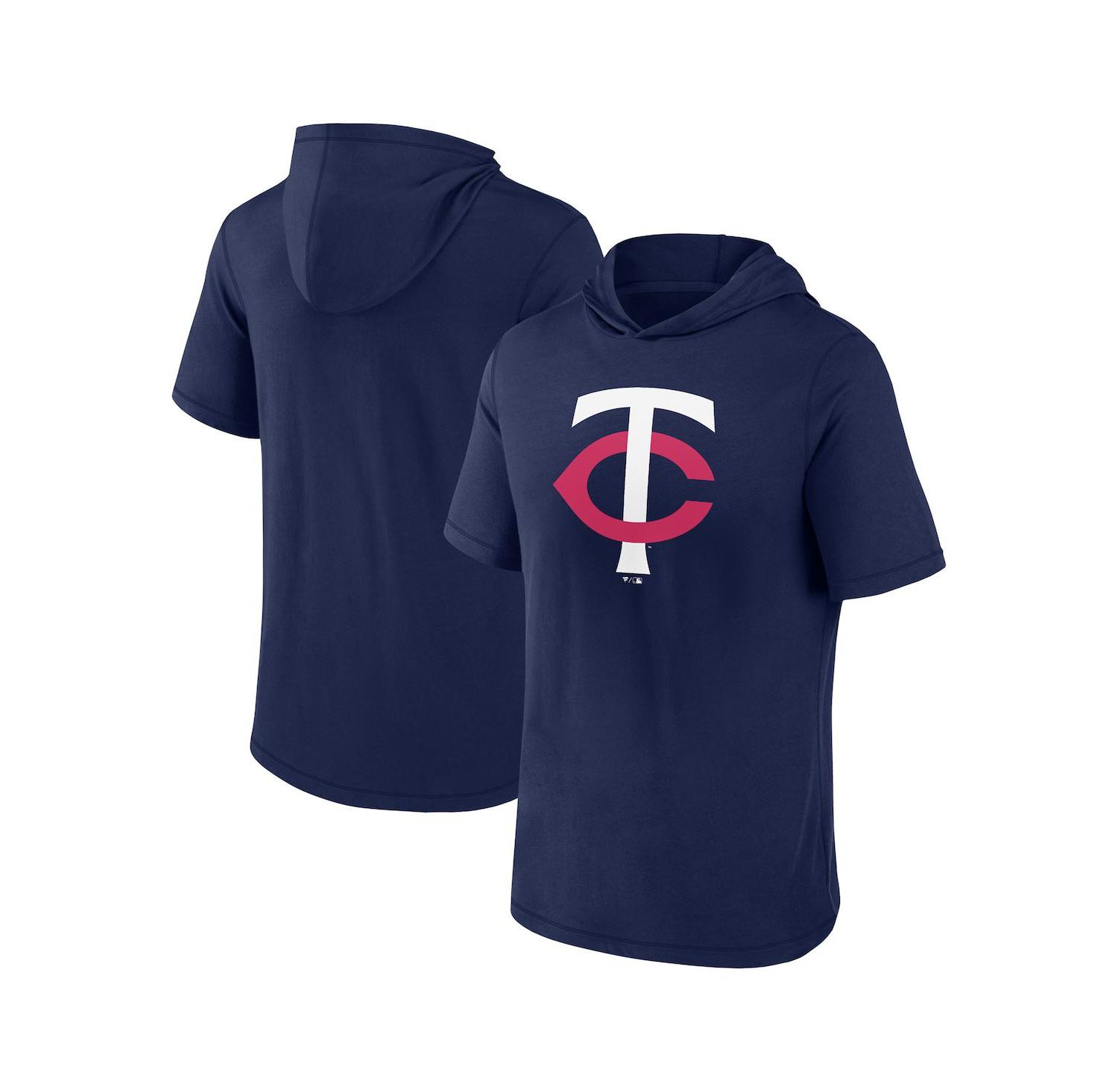 Men's Navy Minnesota Twins Short Sleeve Hoodie T-shirt