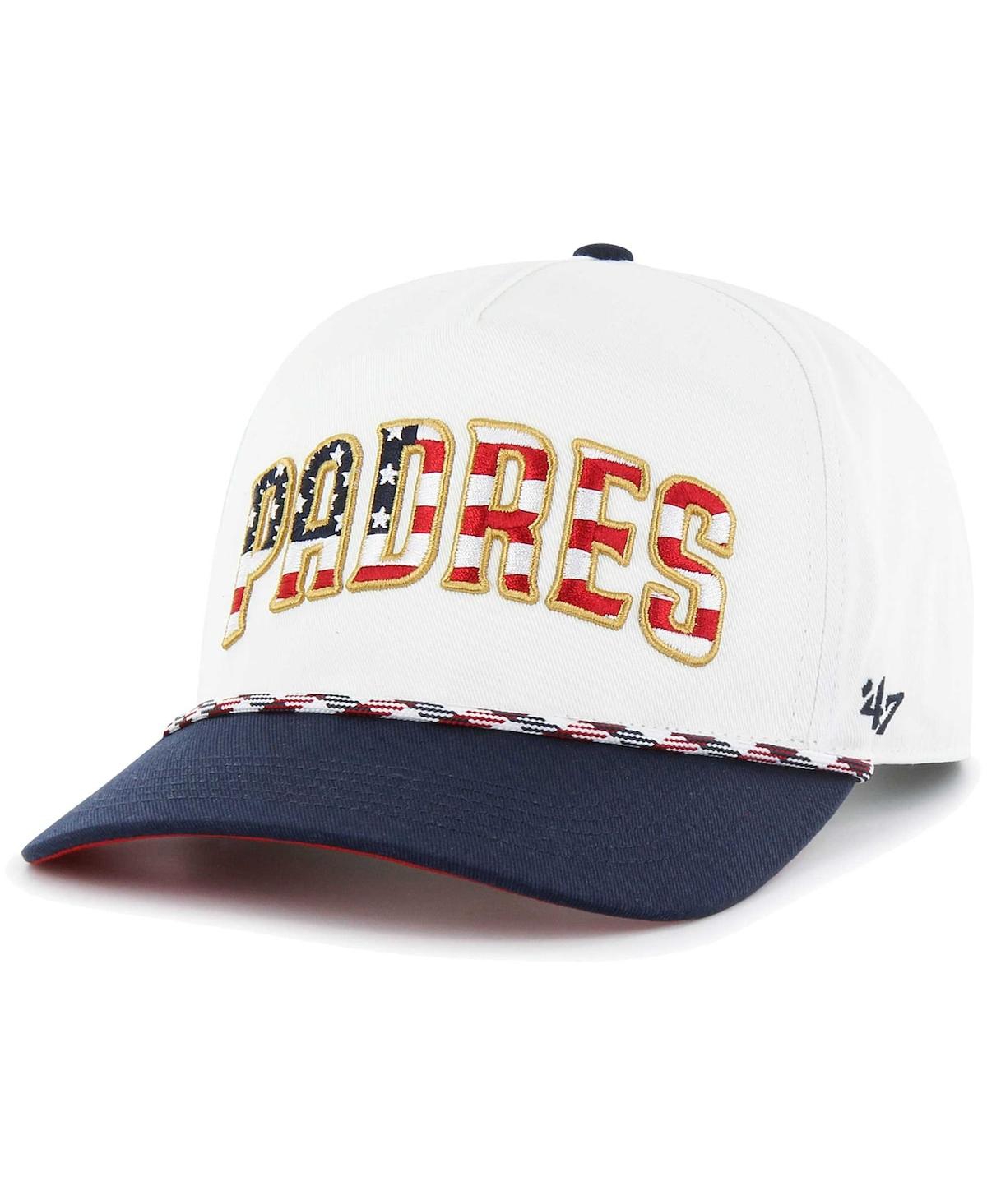 Men's '47 BrandSan Diego Padres Flag Script Hitch Snapback Hat - White