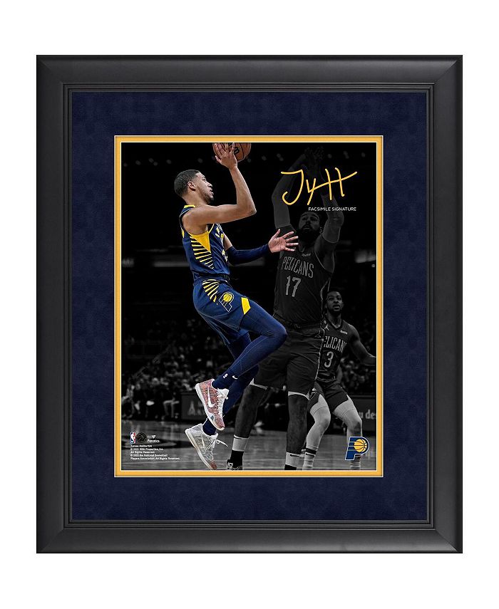 Indiana Pacers Finals Framed Tyrese Haliburton Basketball Photo