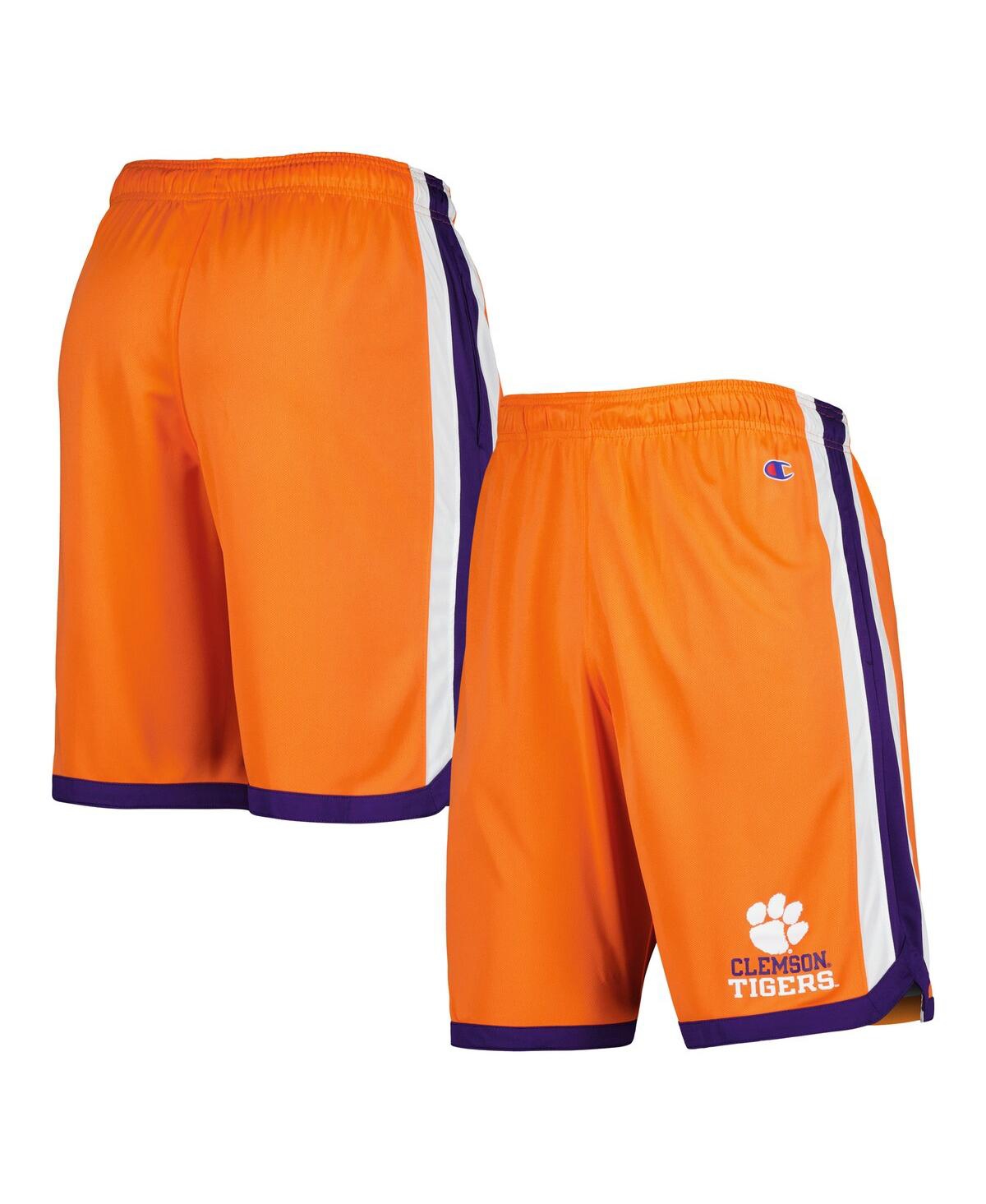 Shop Champion Men's  Orange Clemson Tigers Basketball Shorts