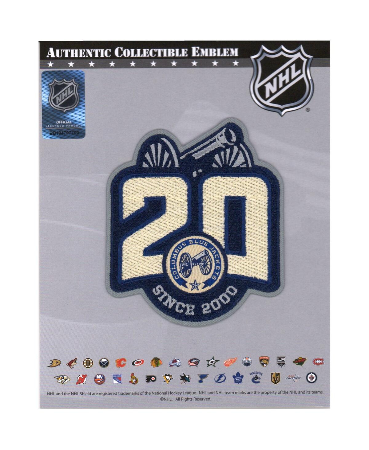 Fanatics Authentic Men's And Women's Columbus Blue Jackets Unsigned 2020-21 25th Anniversary Season National Emblem Alt In Gray