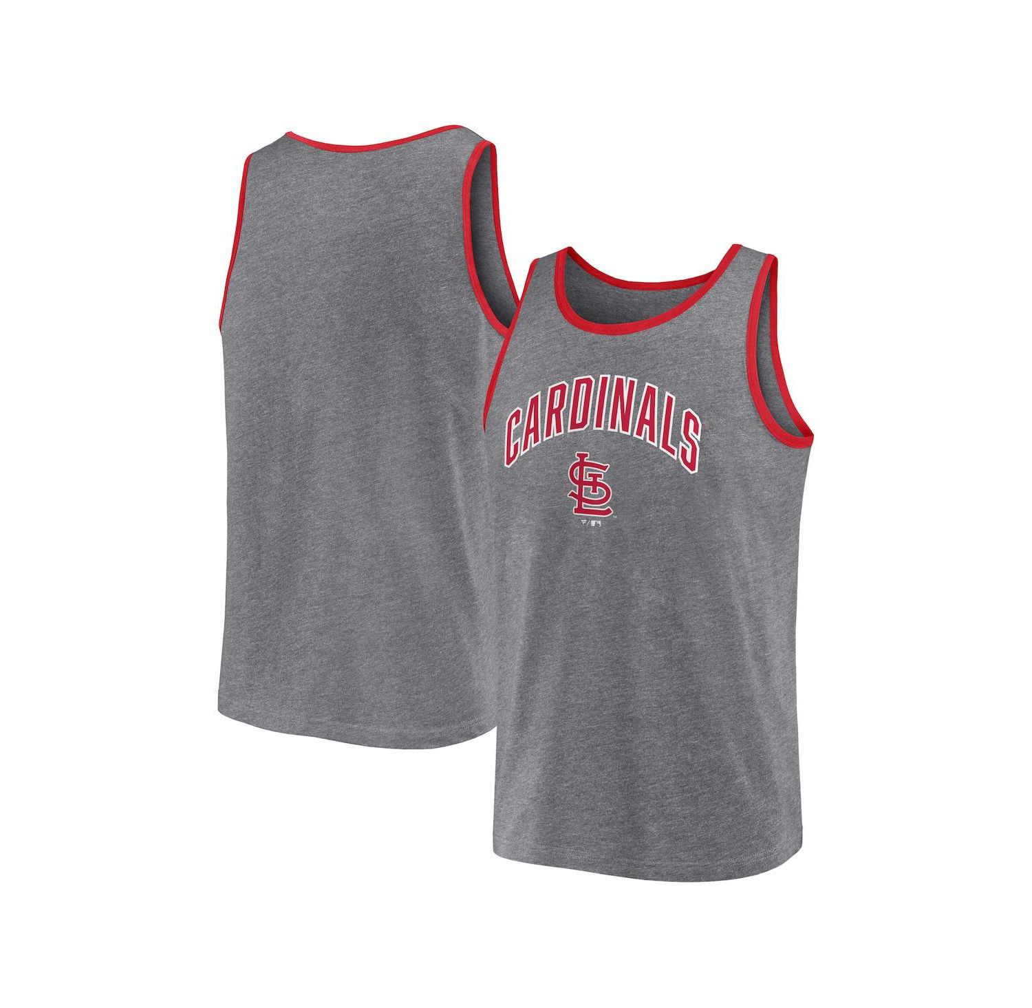 Men's Heather Gray St. Louis Cardinals Primary Tank Top