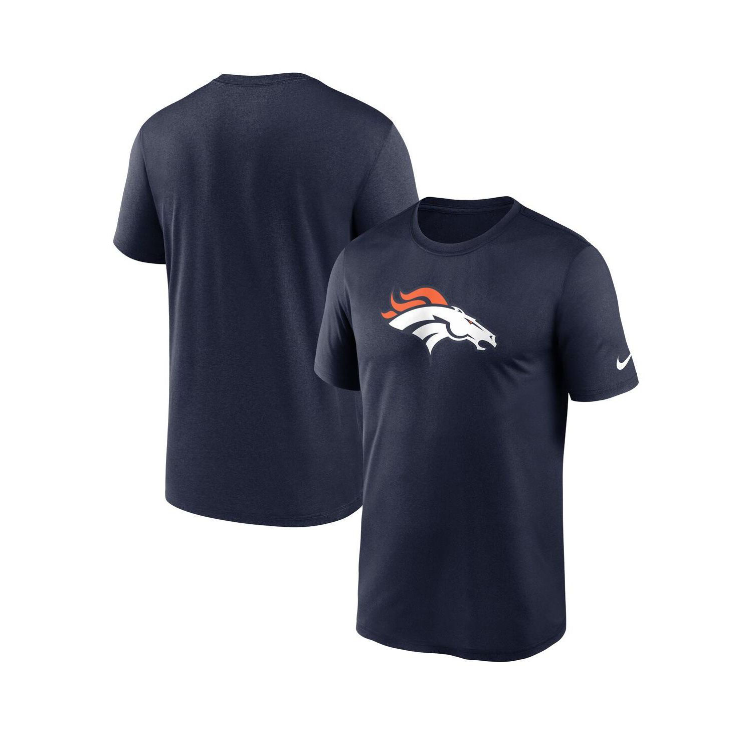 Men's Navy Denver Broncos Legend Logo Performance T-shirt