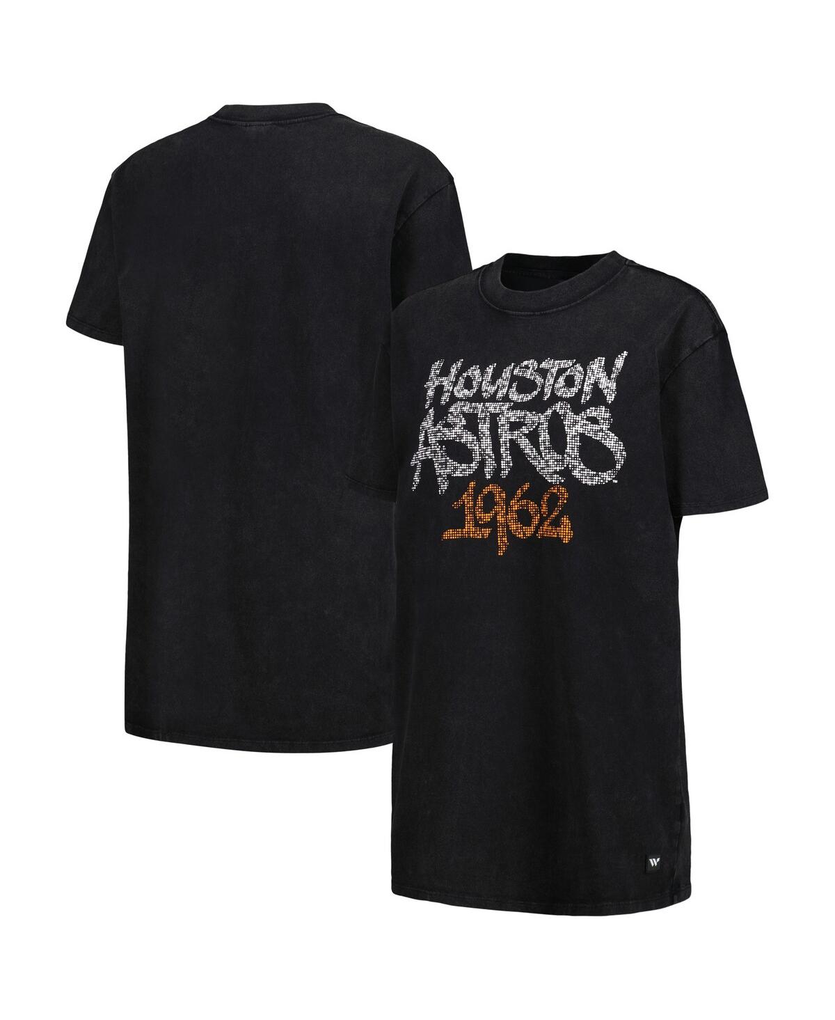 Shop The Wild Collective Women's  Black Houston Astros T-shirt Dress