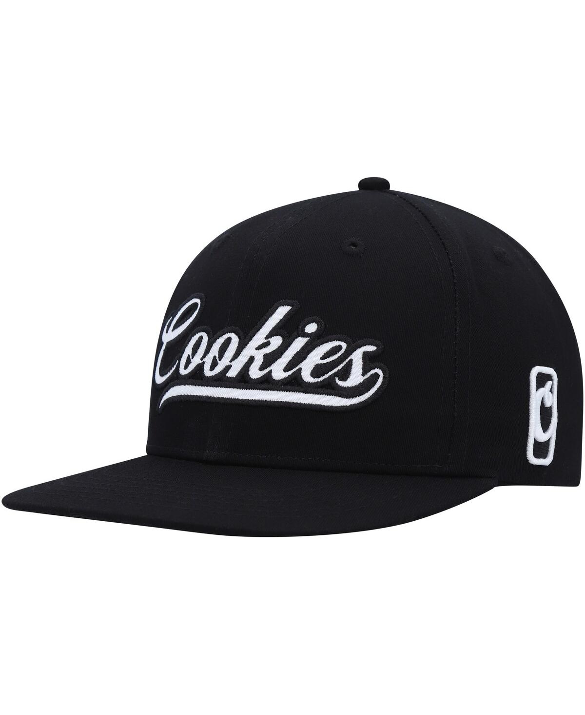 Men's Cookies Black Pack Talk Snapback Hat - Black