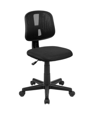 Flash Fundamentals Mid-Back White Mesh Swivel Task Office Chair with Pivot Back and Arms, BIFMA Certified