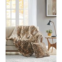 Martha Stewart Collection 50 x60 Plush Faux Fur Throw Leopard only 19.46 eDealinfo
