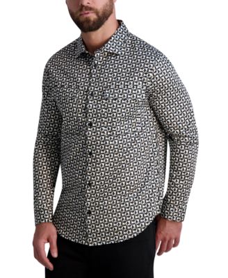 KARL LAGERFELD PARIS - Men's Slim-Fit Geo-Print Button-Down Shirt