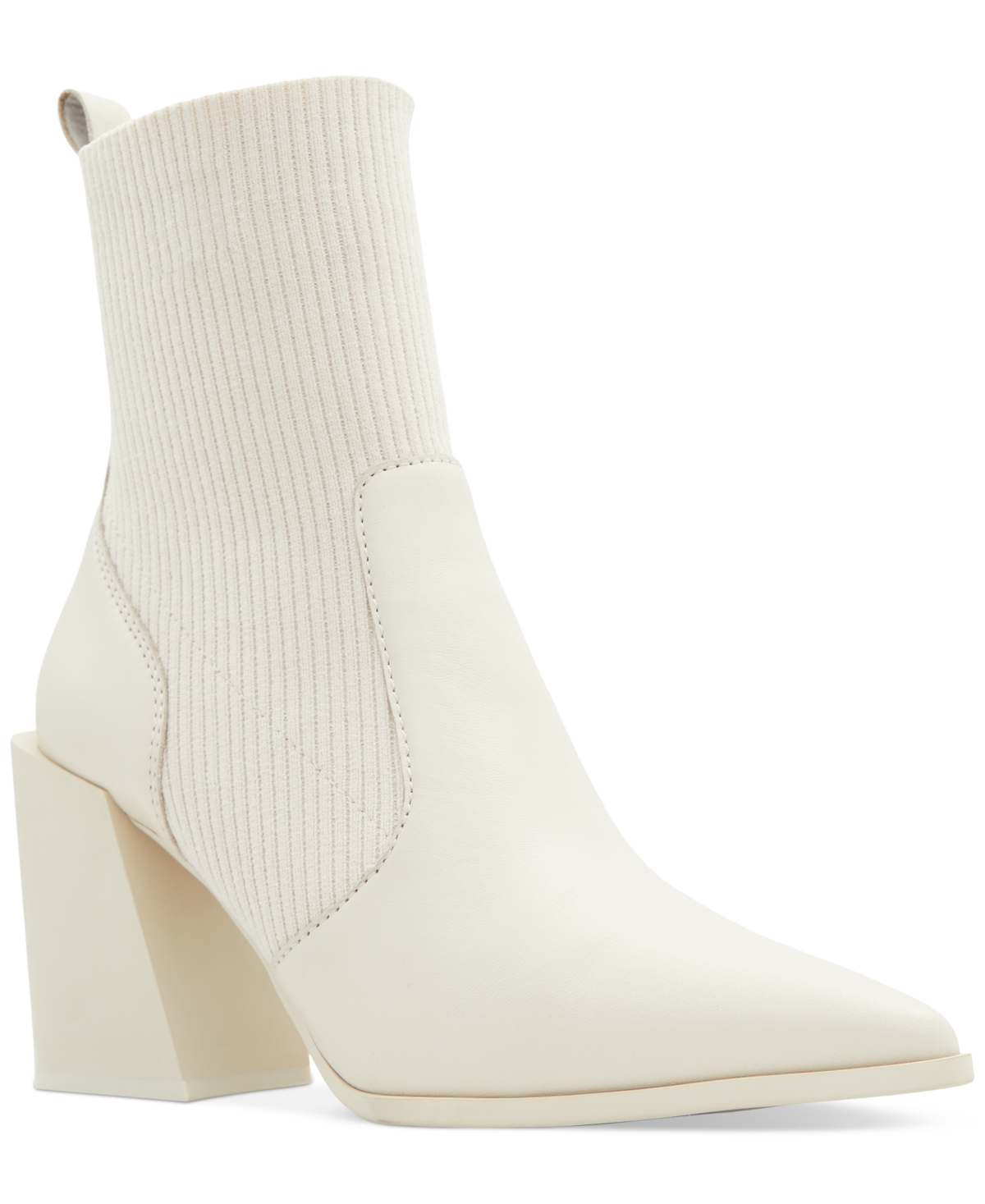Aldo Women's Ganina Pointed-toe Western Dress Booties In White Leather