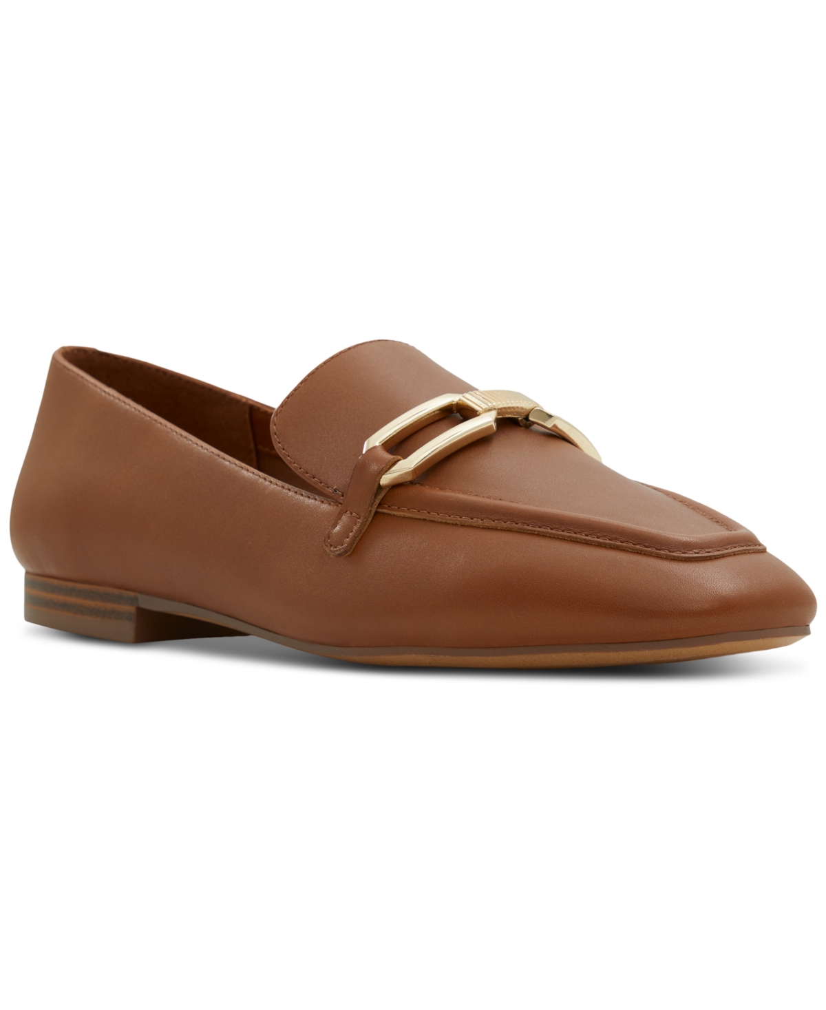 Aldo Women's Lindsie Slip-on Tailored Hardware Loafers In Cognac Leather