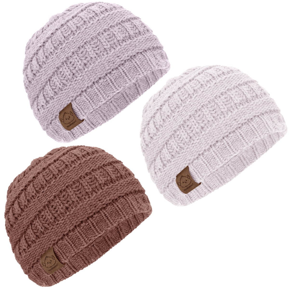 KeaBabies 3pk Warmzy Baby Beanies, 0-36 months Baby Hats, Baby Winter Hat for Newborn, Infant, Toddlers, Boys, Girls