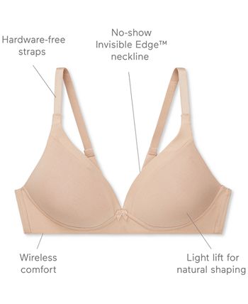 Warner's Women's Invisible Bliss Cotton Comfort Wireless Lift