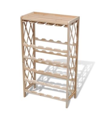 Wine Rack for 25 Bottles Solid Fir Wood