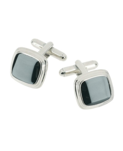Мужские аксессуары Trafalgar Black Lacquer Cushion Cufflinks