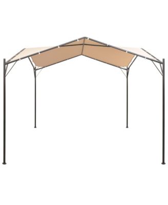 Gazebo Pavilion Tent Canopy 13' 1"x13' 1" Steel Beige