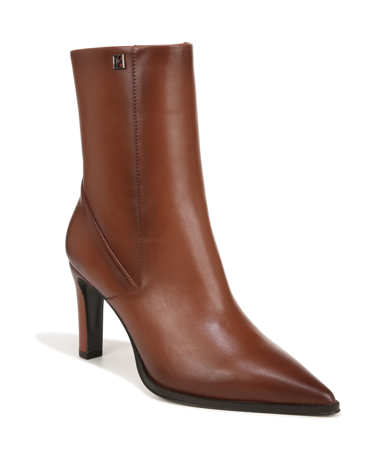 Franco Sarto Franco Appia Booties (Tobacco Brown Leather) 11.0 M Pointed Toe, Stacked Heels