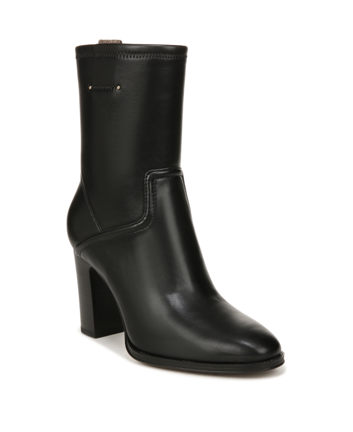 Shop Franco Sarto Informa Whit Booties In Black Faux Leather