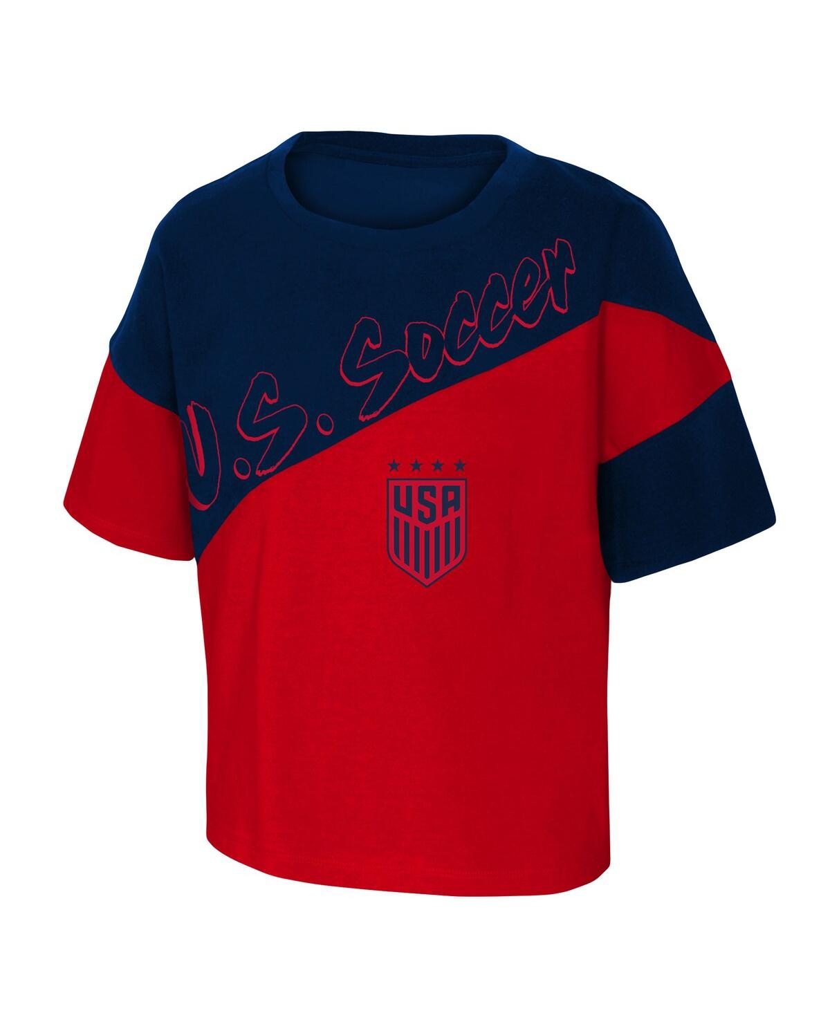 Big Girls Blue Uswnt Power Up T-shirt - Blue