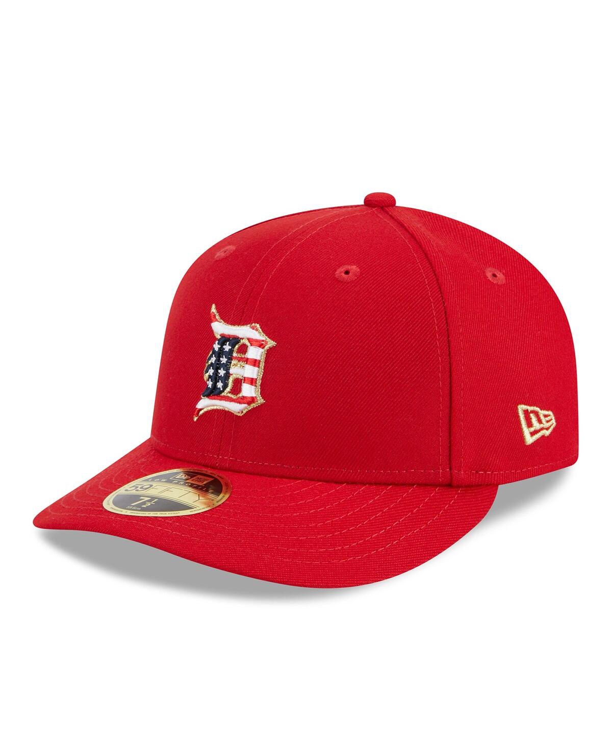 Shop New Era Men's  Red Detroit Tigers 2023 Fourth Of July Low Profile 59fifty Fitted Hat