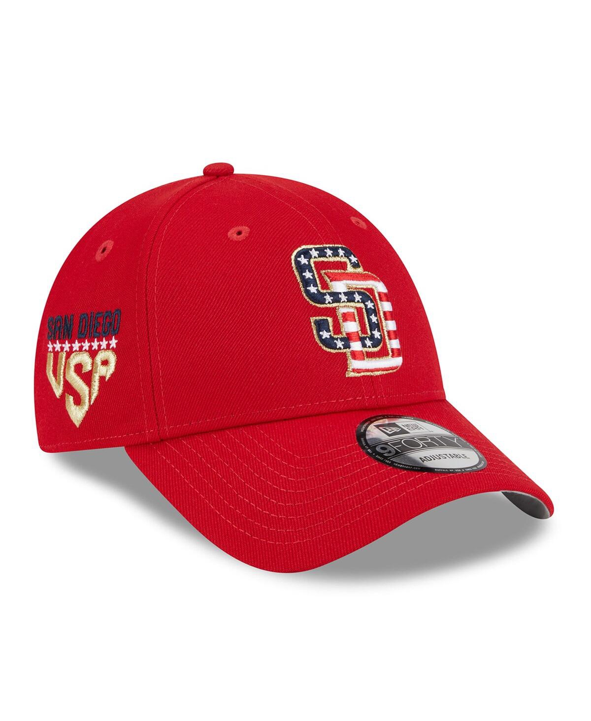 Shop New Era Men's  Red San Diego Padres 2023 Fourth Of July 9forty Adjustable Hat