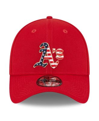 Men's Red Oakland Athletics 2023 Fourth of July 39THIRTY Flex Fit Hat