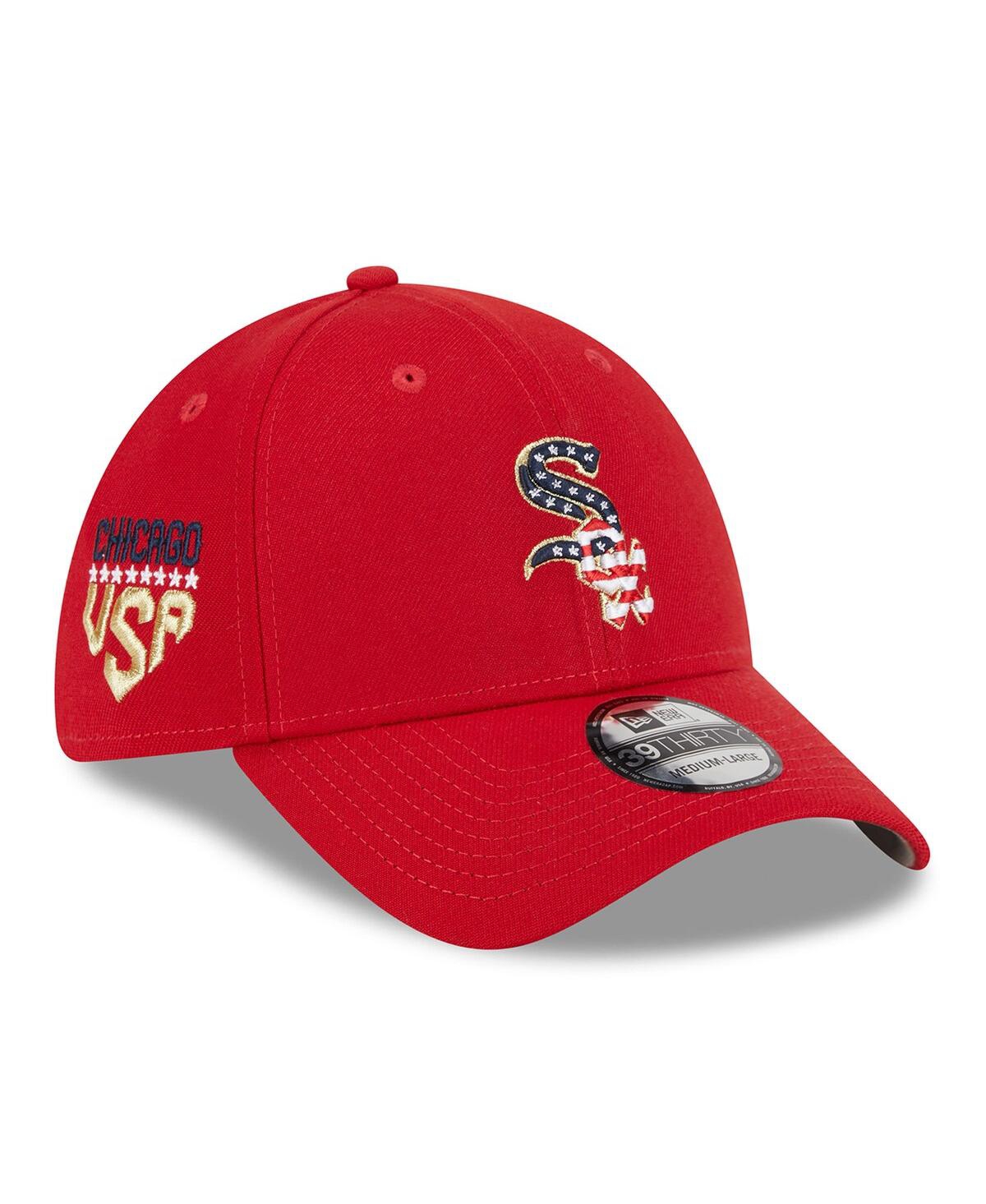 Men's New EraChicago White Sox 2023 Fourth of July 39THIRTY Flex Fit Hat - Red