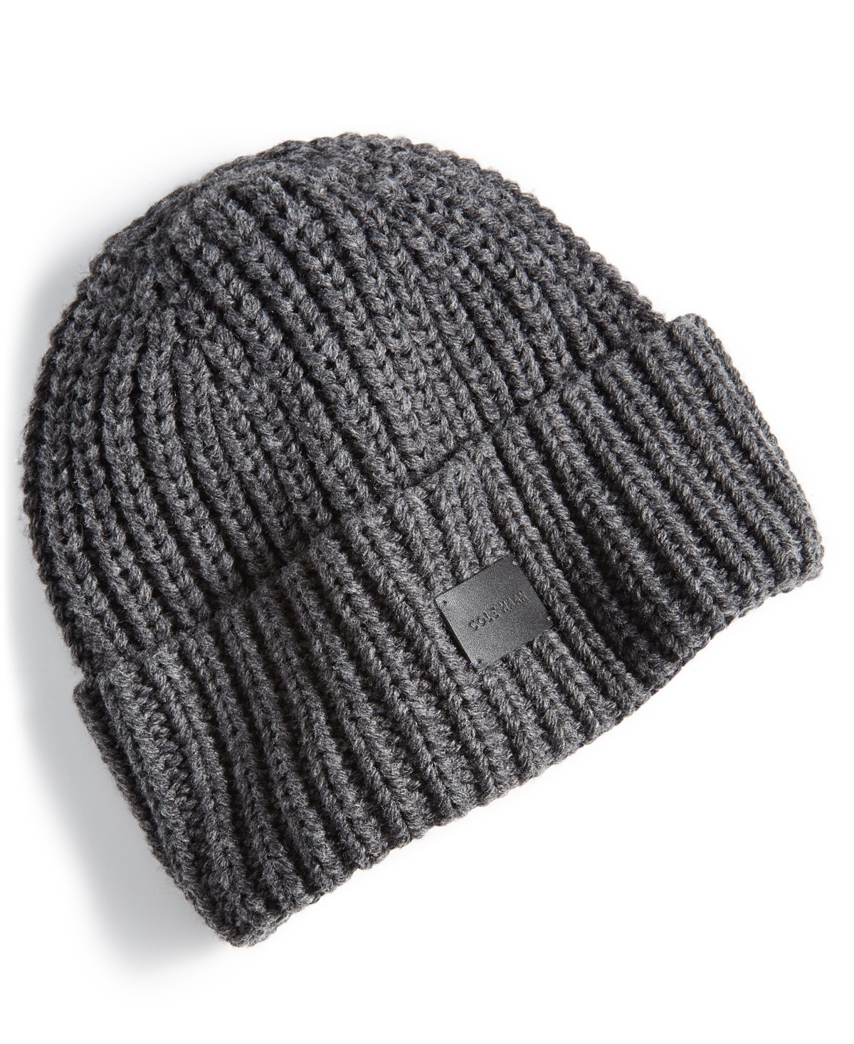 Cole Haan Men's Chunky Cardigan Stitch Hat In Grey