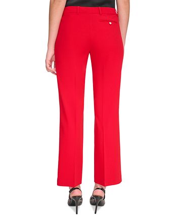 Calvin Klein Petite Mid Rise Straight Leg Pants Macy s