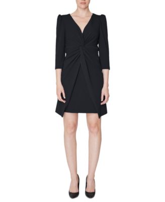 julia jordan - Women's Puffed-Shoulder Twist-Front Dress