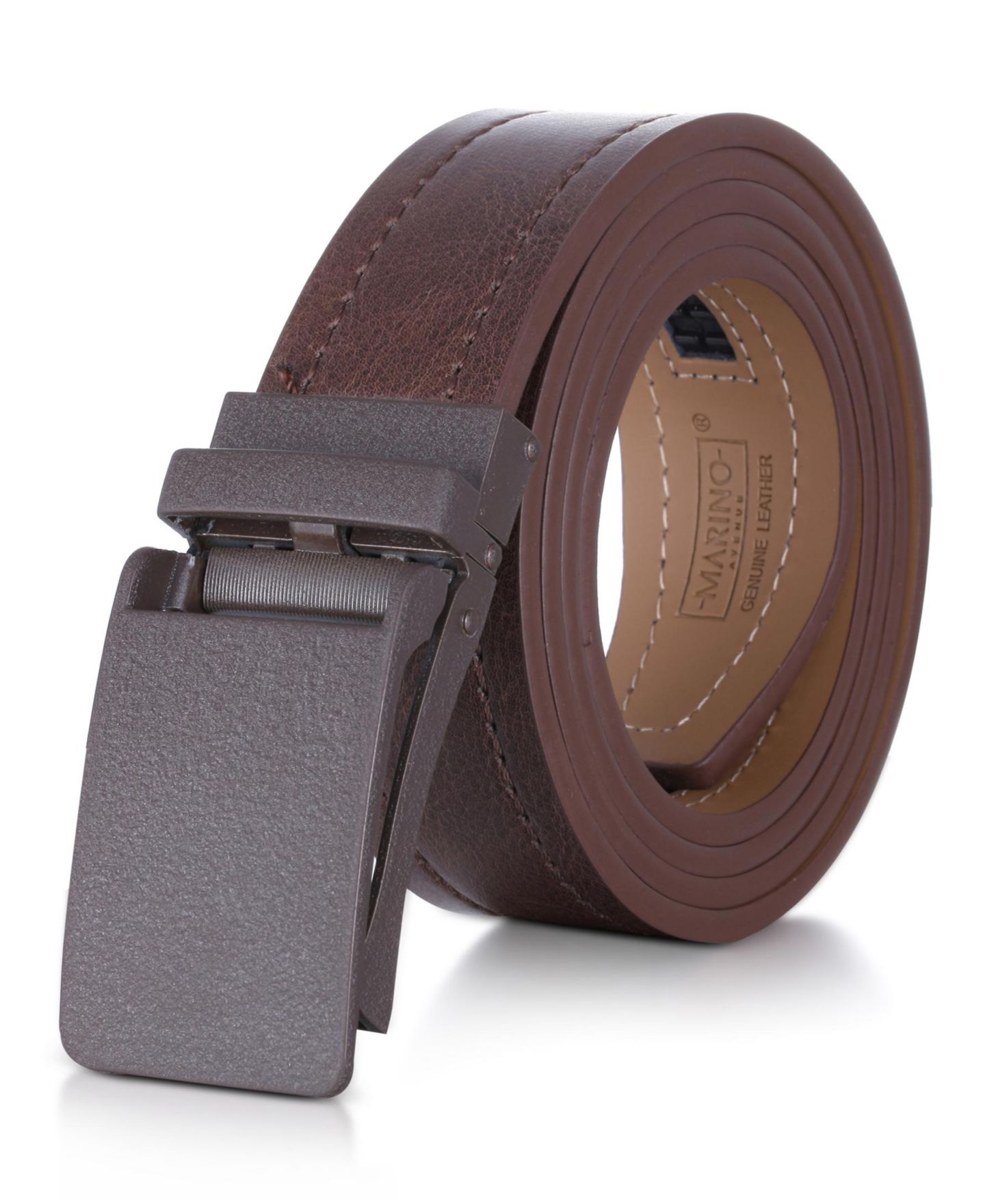 Мужской ремень Mio Marino Sandpaper Linxx Ratchet Belt, цвет: Кофейный — фото 1