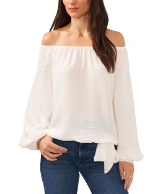 Vince Camuto - Women's Off-The-Shoulder Tie-Front Top