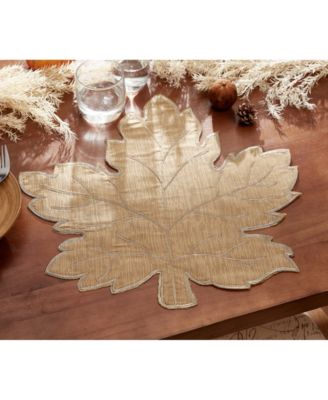 Elrene Metallic Leaf Die Cut Placemat