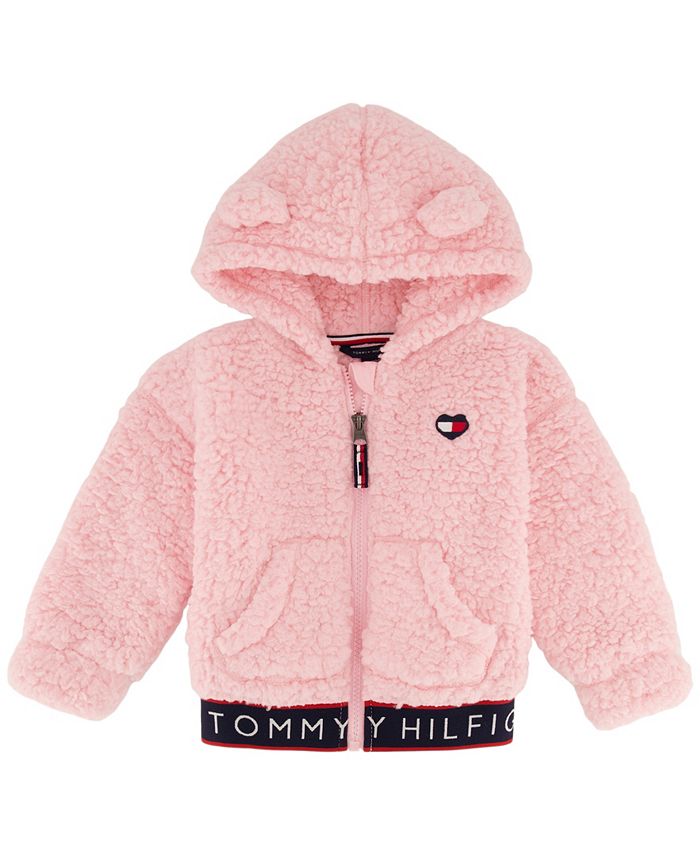 kreativ Prevail Mængde af Tommy Hilfiger Baby Girls Minky Hooded Jacket - Macy's