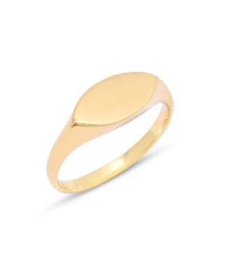 "14k Gold" Evelyn Signet Ring
