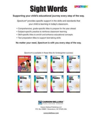 Spectrum Sight Words, Grade K by Spectrum Compiler