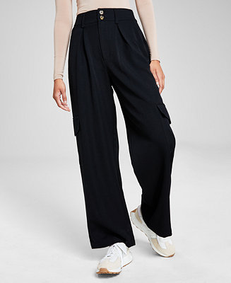 And Now This Women's High-Rise Wide-Leg Cargo Pants