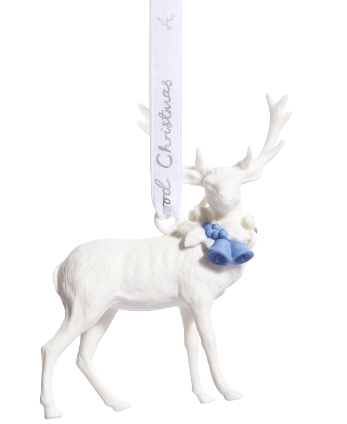 Wedgwood Christmas Stag Ornament In White