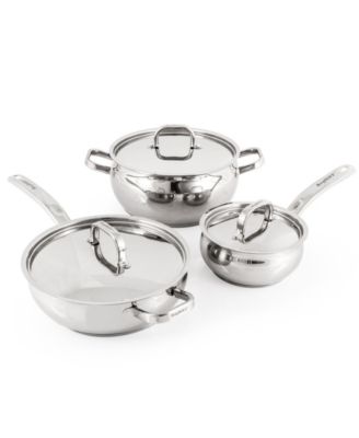 Belly Shape 12pc 18/10 Stainless Steel Cookware Set, SS Lids