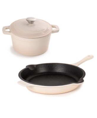 Neo 3pc Cast Iron Cookware Set, Fry Pan & Round Dutch Oven