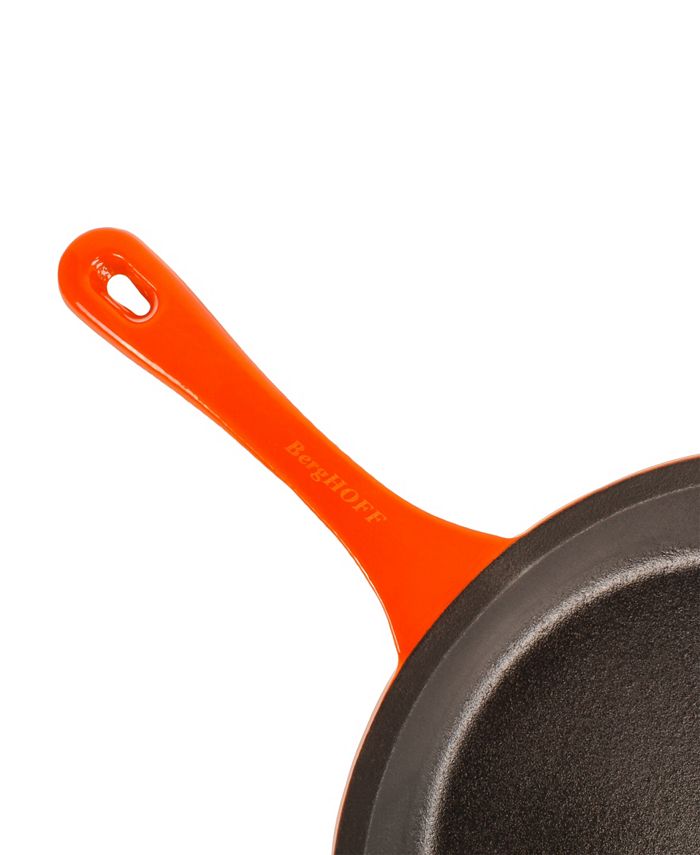 BergHOFF Neo Enameled Cast Iron 3 Piece 10" Fry Pan, 11" Grill Pan, and
