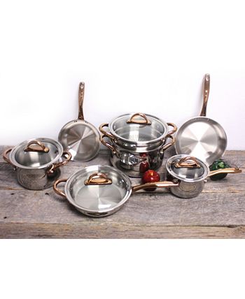 BergHOFF Ouro Gold Stainless Steel 11 Piece Cookware Set - Macy's