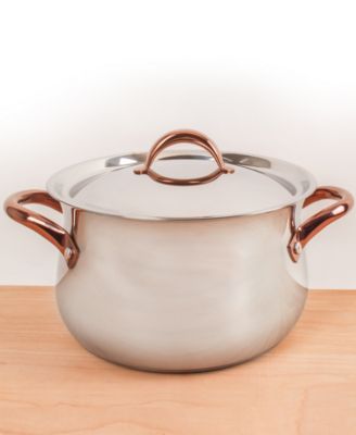 Ouro Gold 3pc 18/10 Stainless Steel Starter Set, SS Lids , Rose Gold Handles