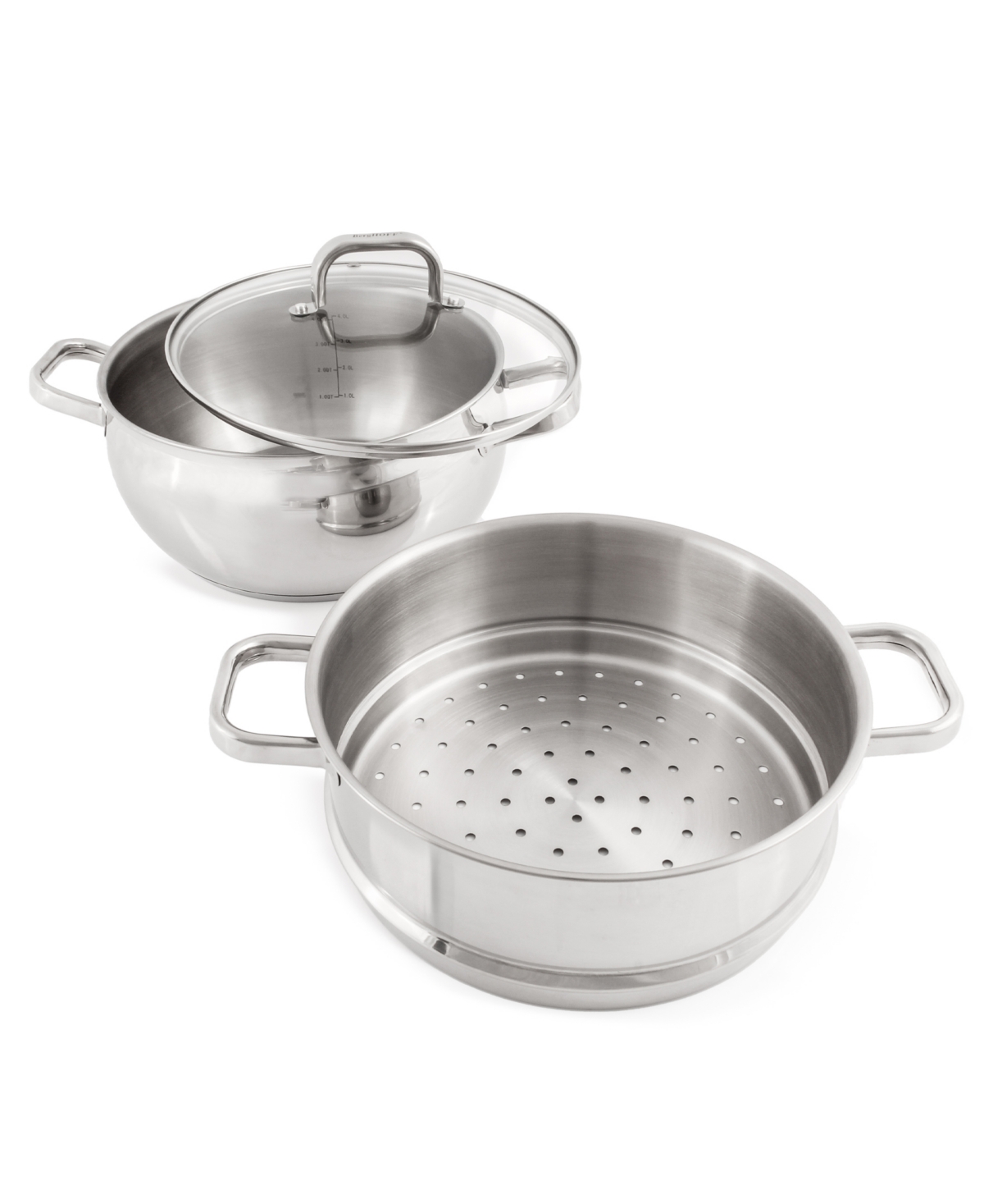 BergHOFF Belly 18/10 Stainless Steel 3 Piece Steamer Set