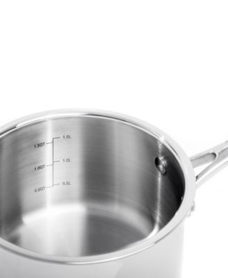 Professional 5pc Tri-Ply 18/10 Stainless Steel Starter Cookware Set, SS Lids