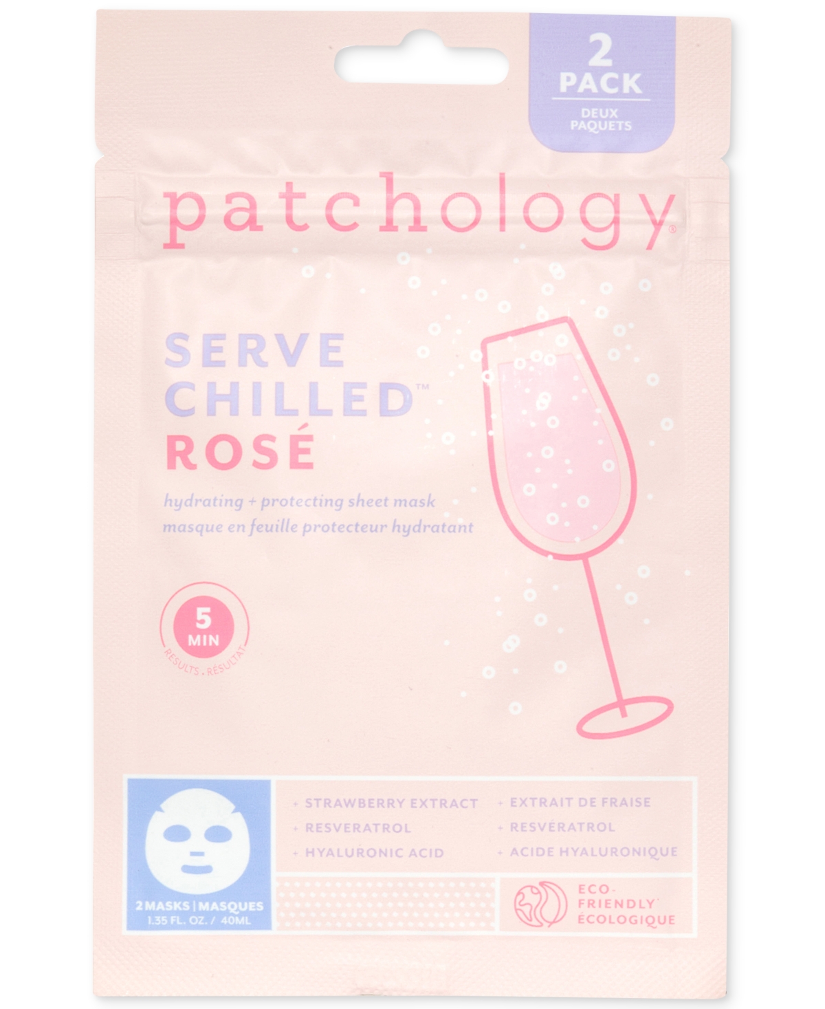 Patchology Serve Chilled Rose Sheet Mask, Pack Of 2