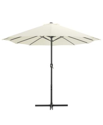 Outdoor Parasol with Aluminum Pole 181.1"x106.3" Sand
